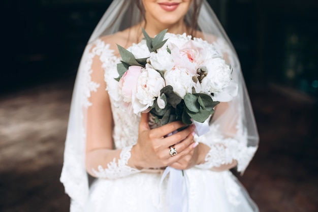 Luxurious wedding bouquet of pins.