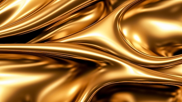 Luxury abstract gold background with smooth lines Ai generated