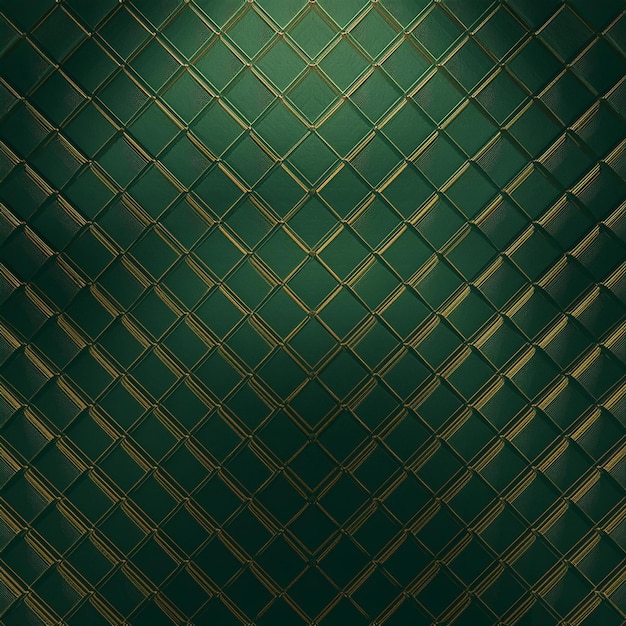 Photo luxury abstract green metal background with golden light lines