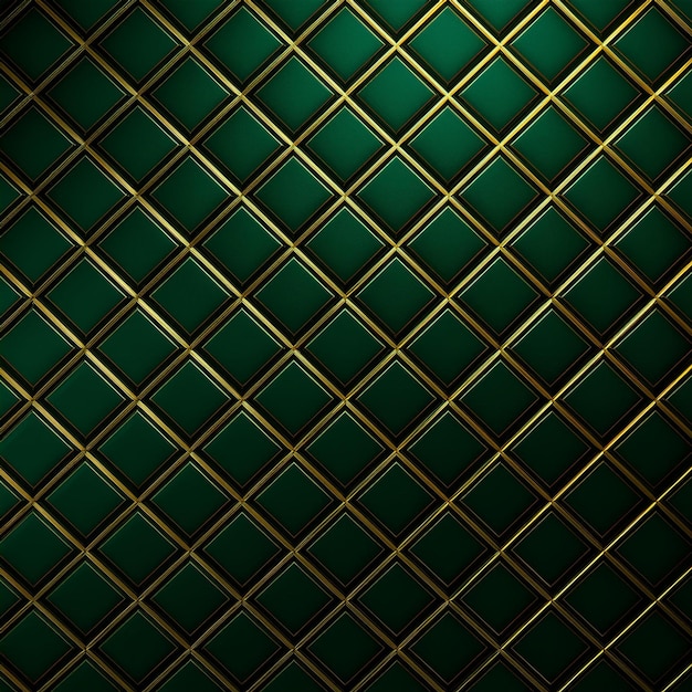 Luxury abstract green metal background with golden light lines