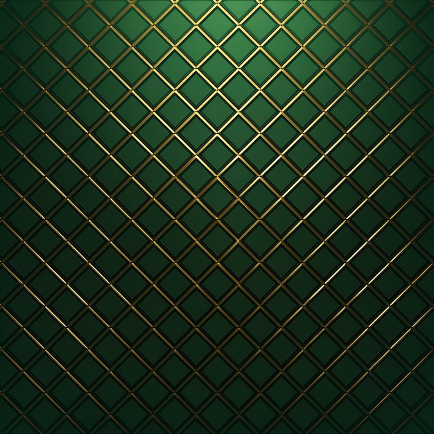 Luxury abstract green metal background with golden light lines