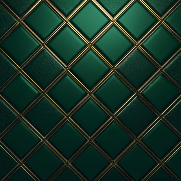 Luxury abstract green metal background with golden light lines