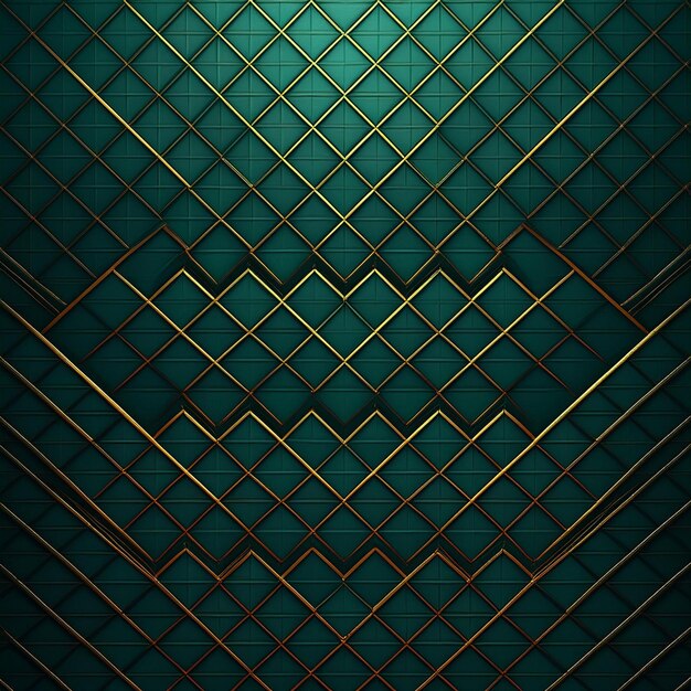 Photo luxury abstract green metal background with golden light lines