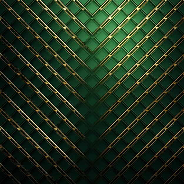 Photo luxury abstract green metal background with golden light lines