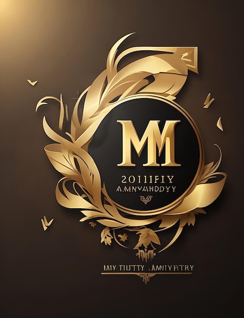 Luxury Anniversary Logo Vector Image