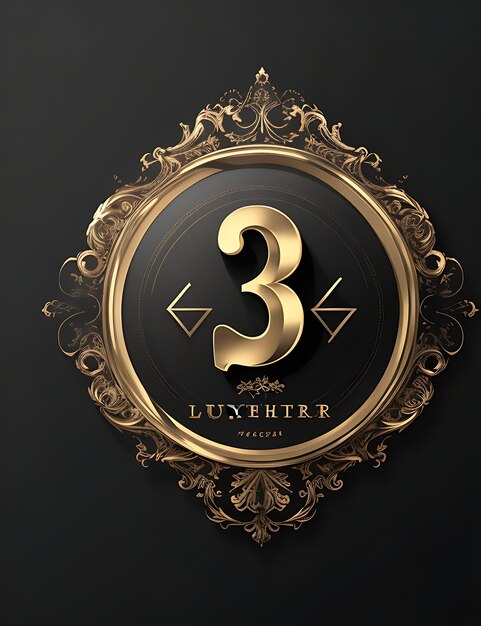 Luxury Anniversary Logo Vector Image