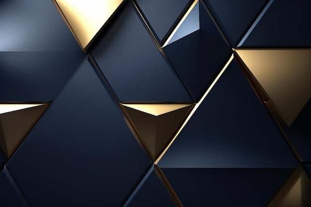 Luxury background with golden geometric shapes