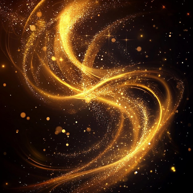 Luxury background with golden particles