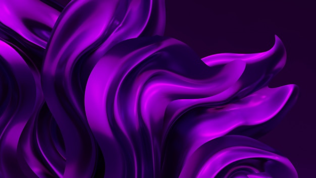 Luxury background with purple drapery fabric. 3d illustration