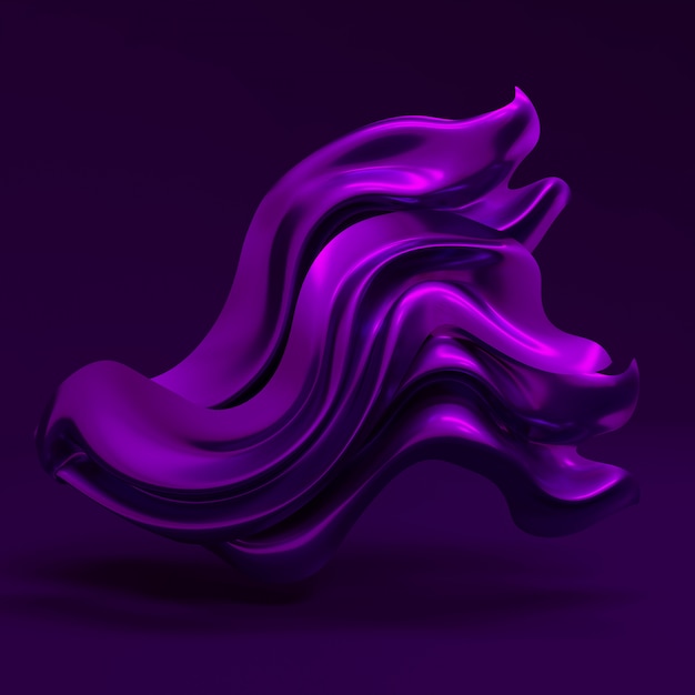 Luxury background with purple drapery fabric. 3d illustration