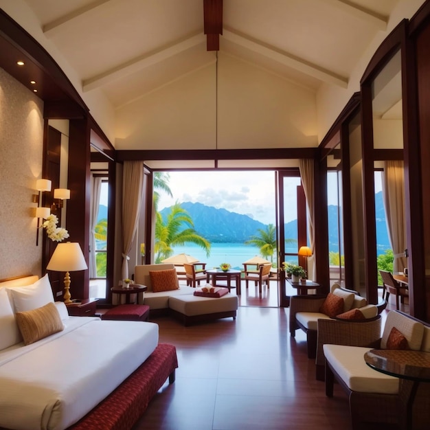 luxury beautiful hotel resort room picture