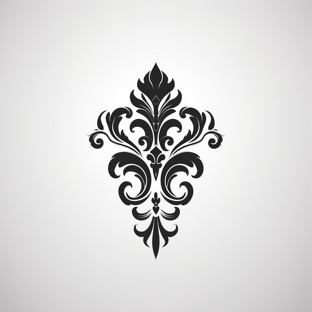 Luxury Black Decorative Element On White Background