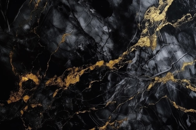 Luxury Black Marble Texture Ai generative