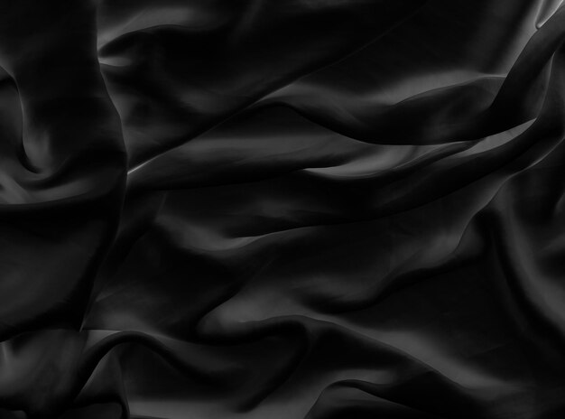 Luxury black soft silk flatlay background texture holiday glamour abstract backdrop