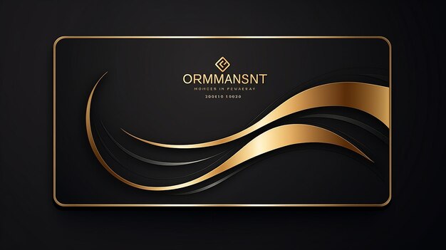 Photo luxury business card with gold minimalist design