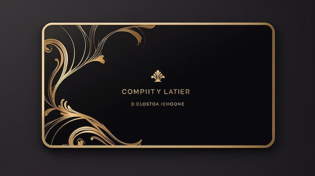 Photo luxury business card with gold minimalist design