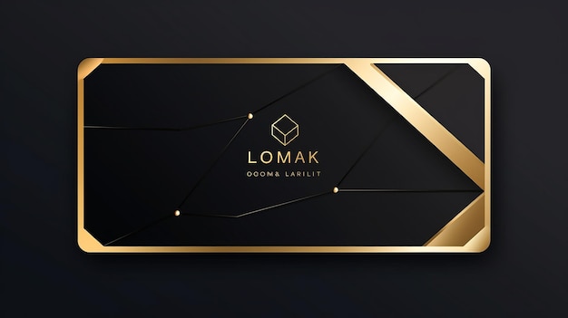 Photo luxury business card with gold minimalist design