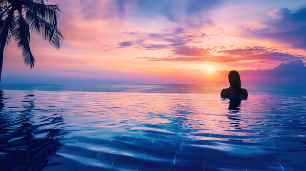 Luxury Caribbean resort honeymoon getaway with sunset infinity pool