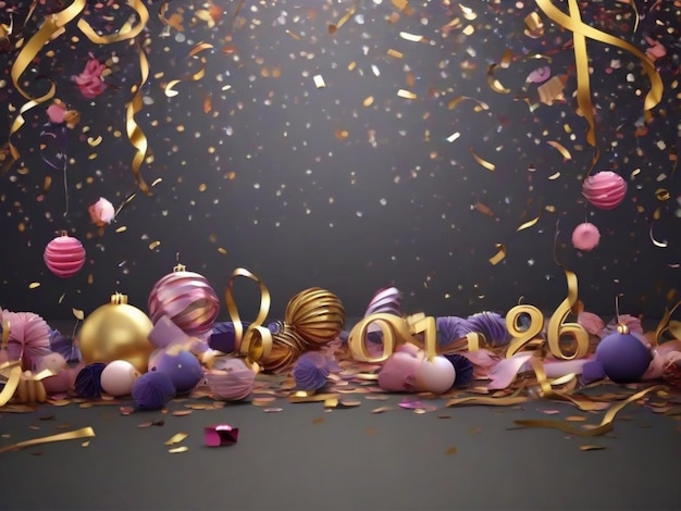 Luxury Confetti new year background