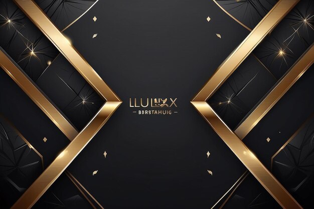 Luxury dark background with golden and geometric style