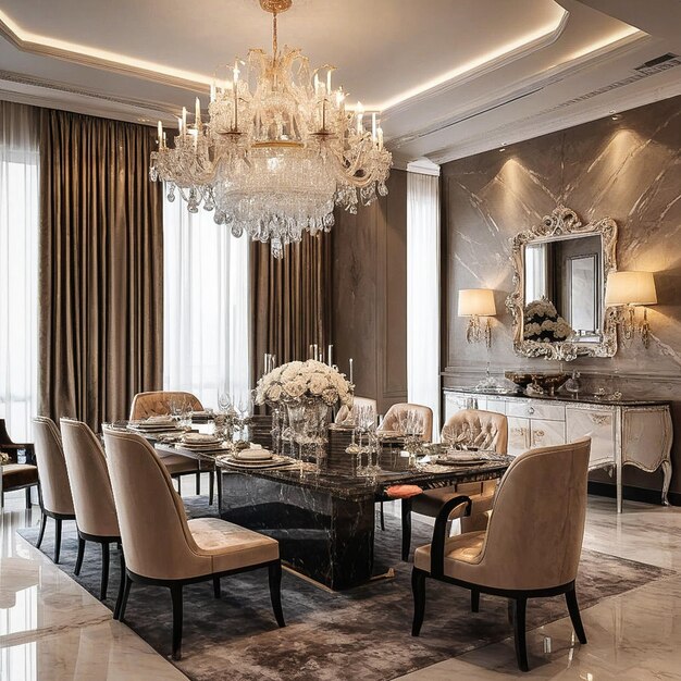 a luxury dining room