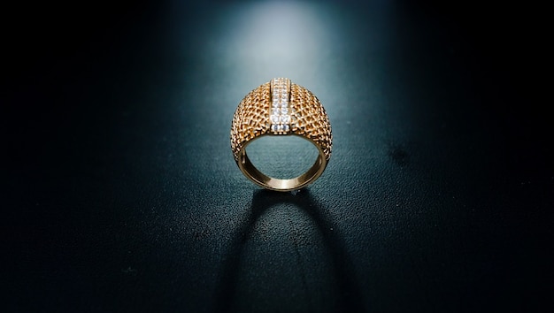 luxury and elegant gold party ring