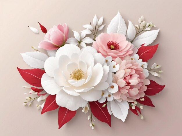 Luxury floral bouquet design for wedding decorative elements isolated for spring time