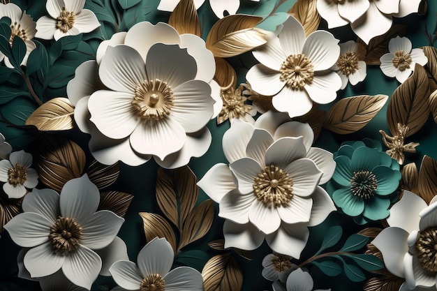 Luxury floral decor elegant Generate AI