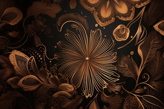 Luxury floral illustration design wallpaper background generative ai