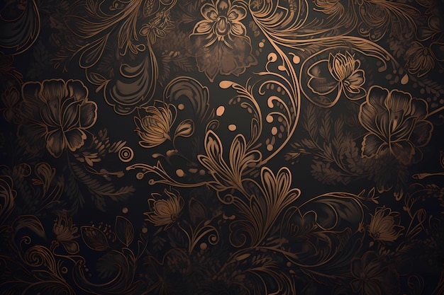 Luxury floral illustration design wallpaper background generative ai