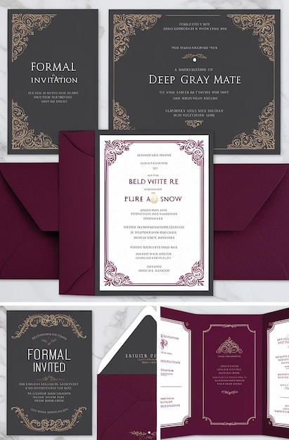 Photo luxury formal invitation