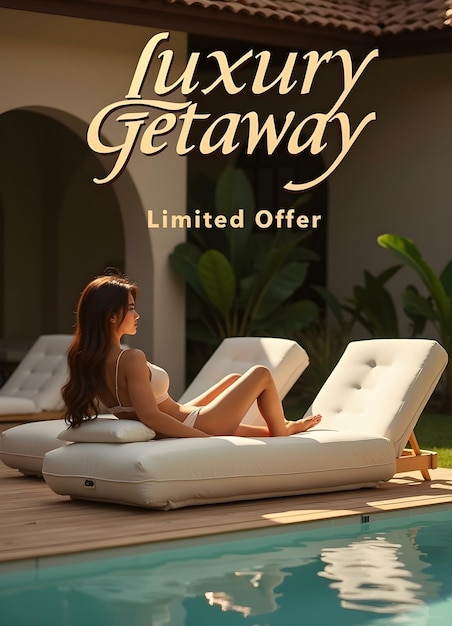 Photo luxury getaway exclusive poolside retreat offer