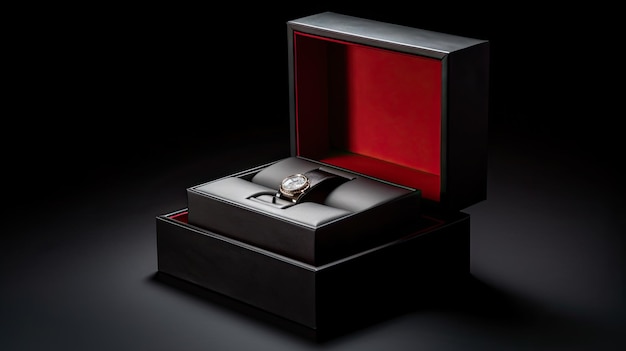 Luxury gift box minimalistic product photo mockup Generative AI