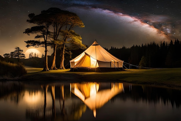 luxury glamorous camping in the beautiful countryside