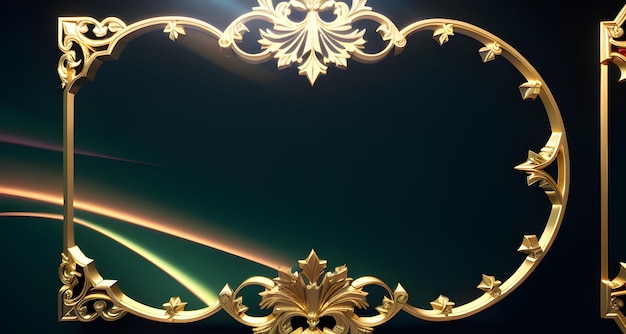 Luxury Gold Banner with copy space for traditional Festive Celebration Greetings Generative AI