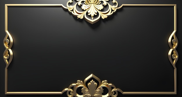 Luxury Gold Banner with copy space for traditional Festive Celebration Greetings Generative AI