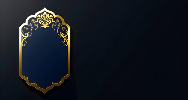 Luxury Gold Banner with copy space for traditional Festive Celebration Greetings Generative AI