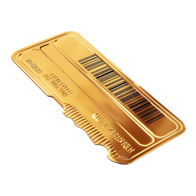 Luxury Gold Ticket A Shimmering Golden Ticket Promising Exclusive Access to the Extraordinary