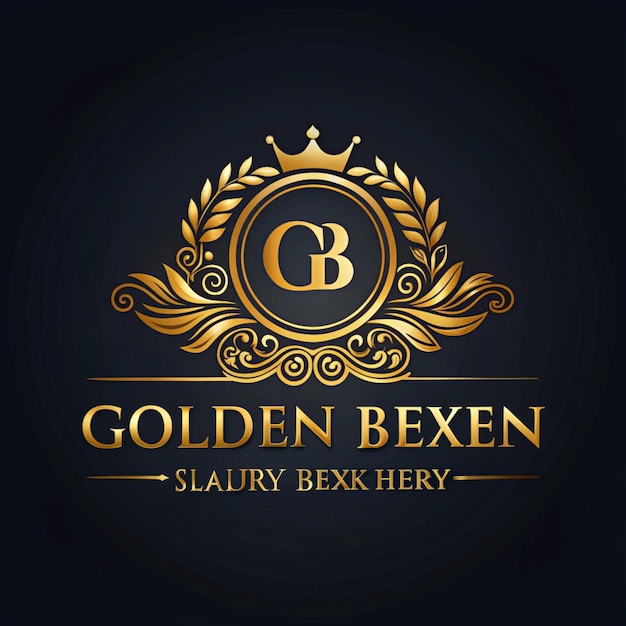 luxury Golden B logo template