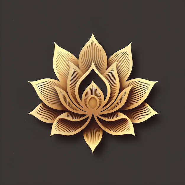 Luxury golden lotus wallpaper design