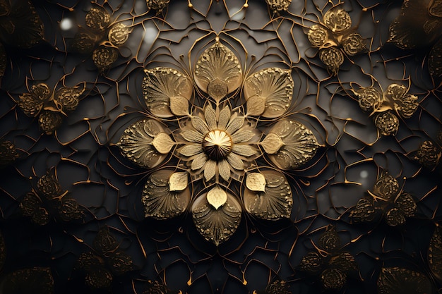 Luxury golden mandala wallpaper