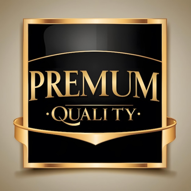 Photo luxury golden vector logo badges and labels design of premium quality