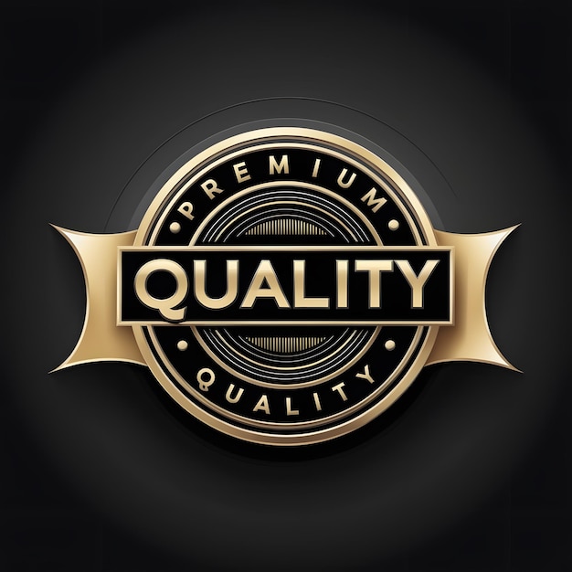 Photo luxury golden vector logo badges and labels design of premium quality