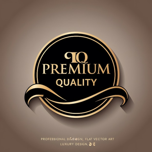 Photo luxury golden vector logo badges and labels design of premium quality