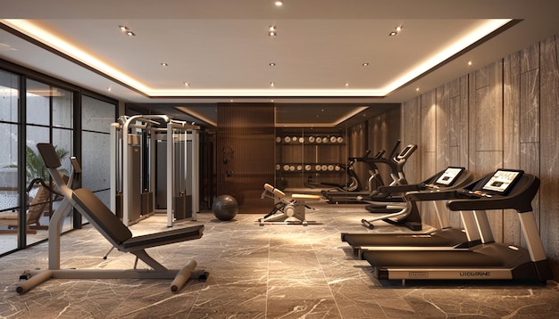 Luxury gym and training room