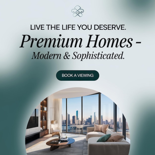 Luxury home real estate advertisement social media design