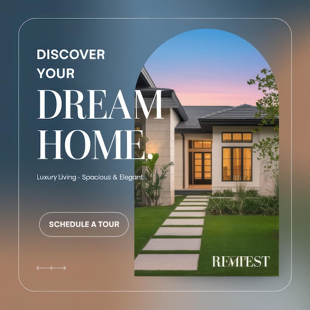 Luxury home real estate advertisement social media design