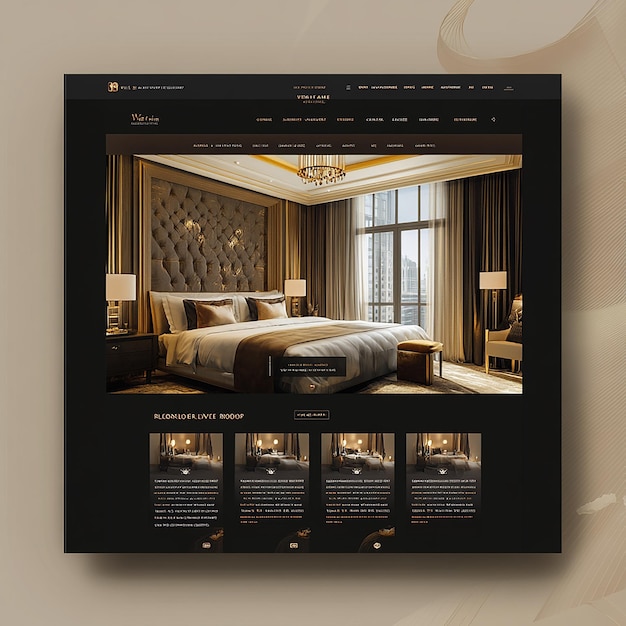 Photo luxury hotel landing page template