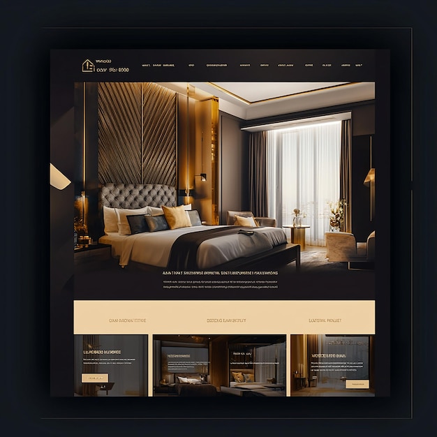 Photo luxury hotel landing page template