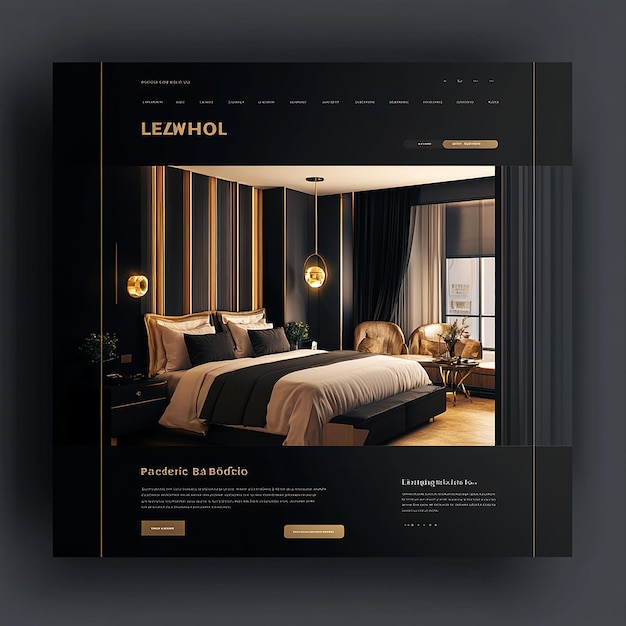 Photo luxury hotel landing page template